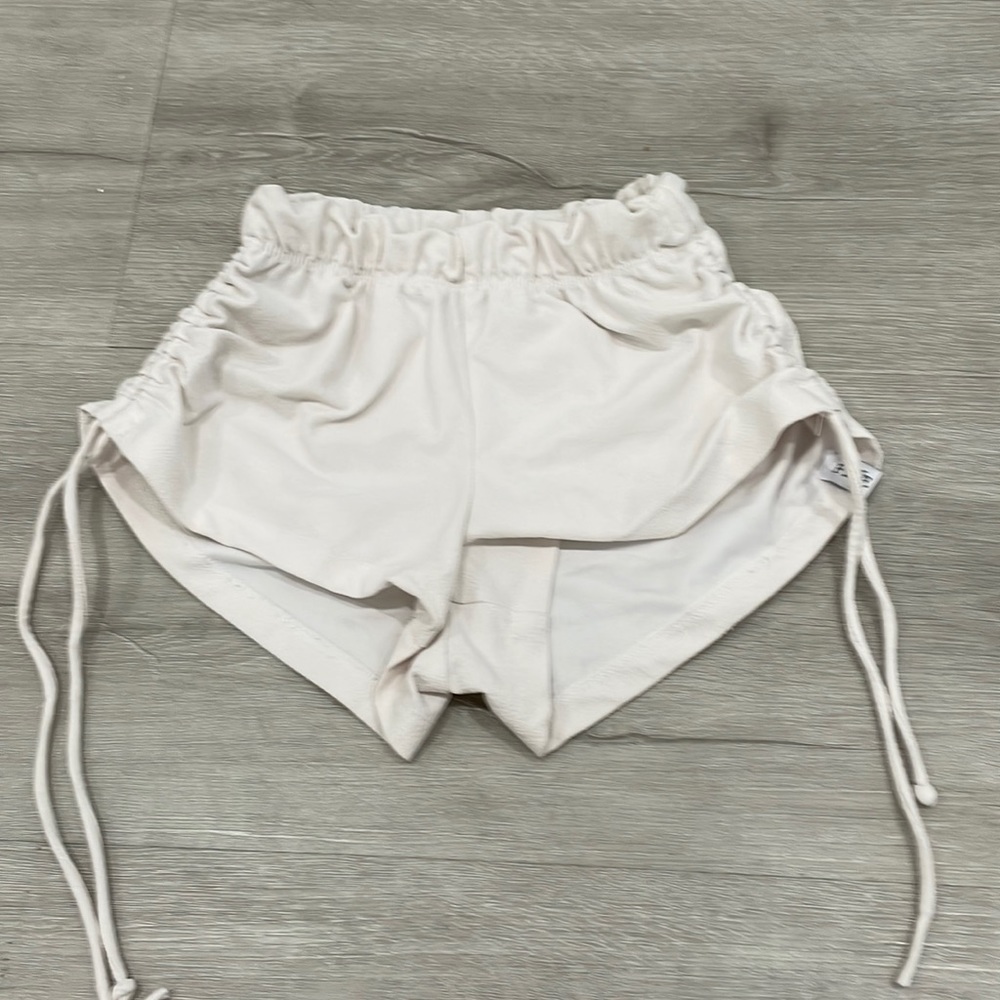 White Five dance wear high tied shorts size youth medium